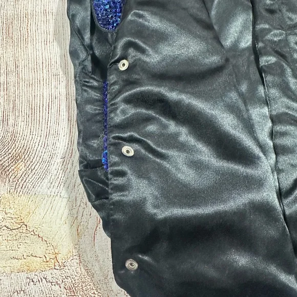 Vintage Y2K Patriotic Glitter Star Flag Sequin Waistcoat Button Vest - Picture 3 of 10